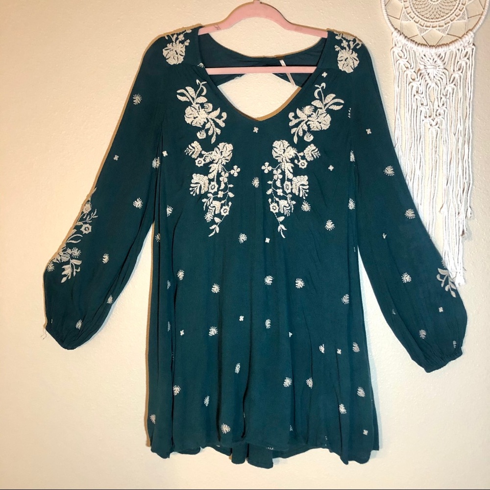 Free People teal dress